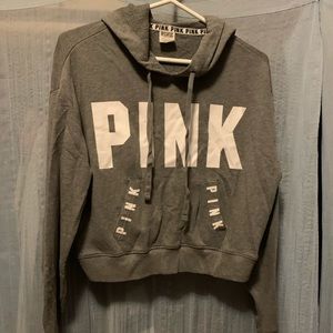 Pink crop style hoodie